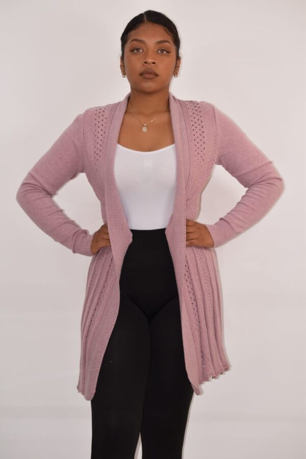 Cárdigan con Manga Larga y Frente Abierto