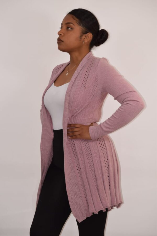 Cárdigan con Manga Larga y Frente Abierto