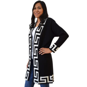 Cárdigan con Grecas y Frente Abierto