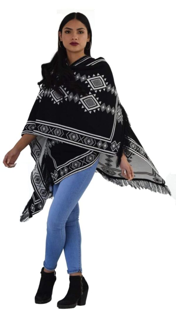 Poncho Abierto Reversible Unisex