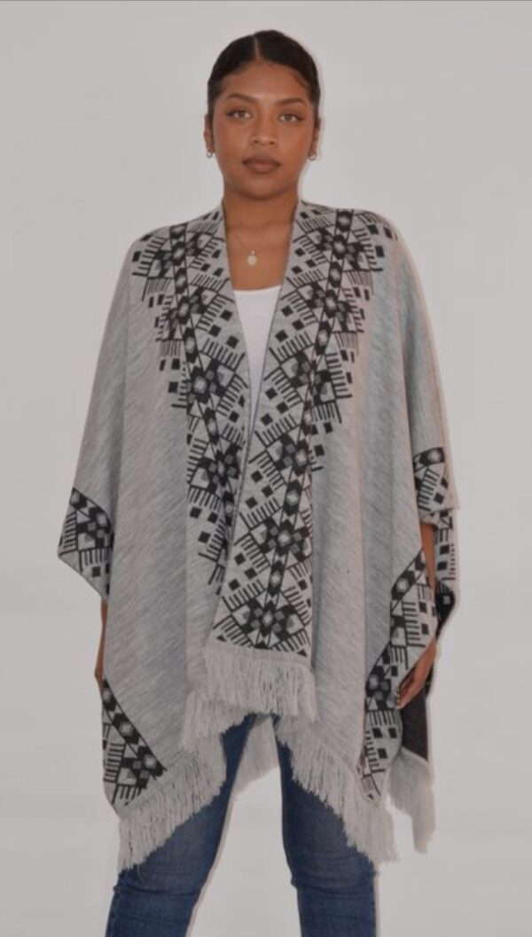 Poncho Abierto Reversible Unisex