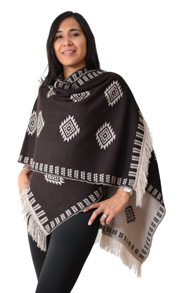 Poncho Abierto Reversible Unisex