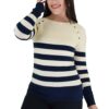 Blusa Ajustada de rayas con Mangas Largas