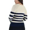 Blusa Ajustada de rayas con Mangas Largas