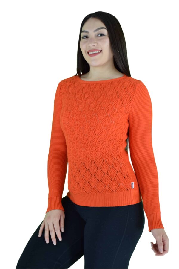Blusa de Color Sólido con Mangas Largas