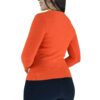 Blusa de Color Sólido con Mangas Largas