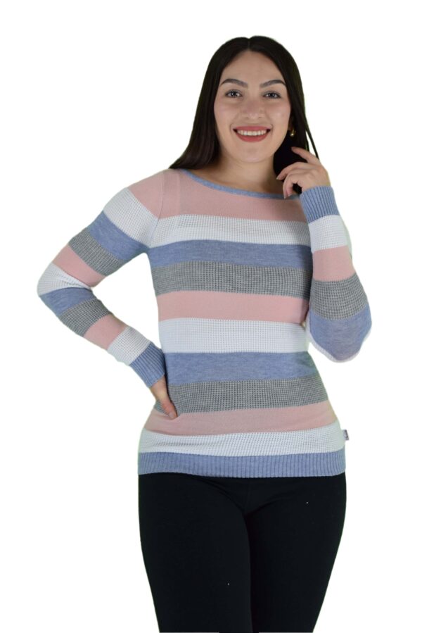 DSC_0172_1 Blusa de Rayas Multicolor con Mangas Largas