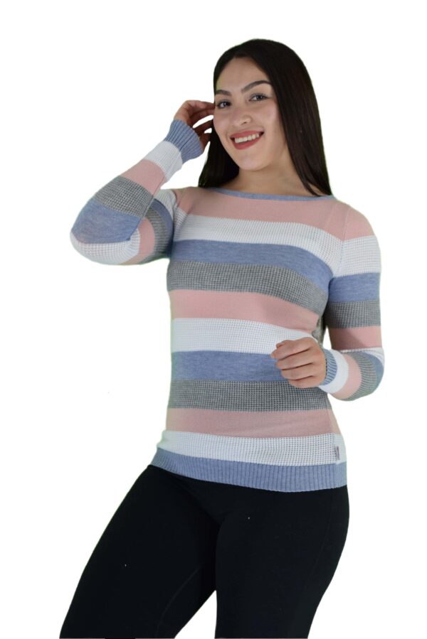 DSC_0173_1 Blusa de Rayas Multicolor con Mangas Largas